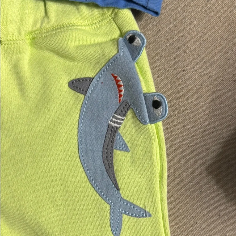 Joules Blue Shark T-Shirt and Yellow Shorts Set - Picture 4 of 7